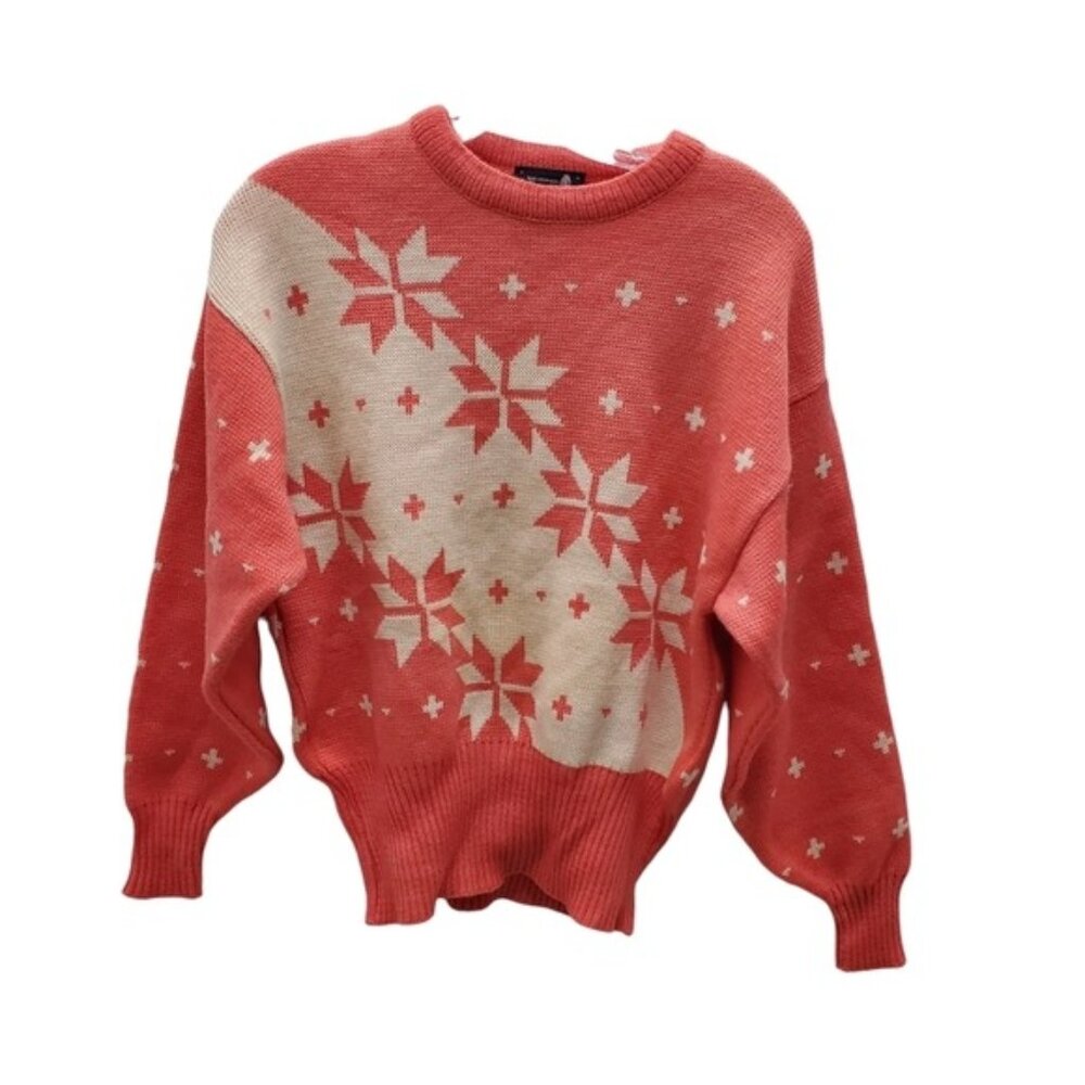 Vintage Demetre Sweater Virgin Wool Nordic Knit Ski Snow Fair Isle